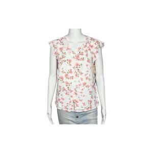 NWT Cece Color 103 Ivory Floral Top Size‎ XS